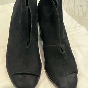 Eileen Fisher Booties, Black, Open Toe, Size 9